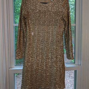 Coldwater Creek Gold Sequin Dress